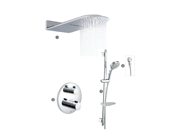 Bộ sen tắm âm tường M22050 (Option 1)